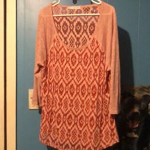 Burnwashed plus sized shirt